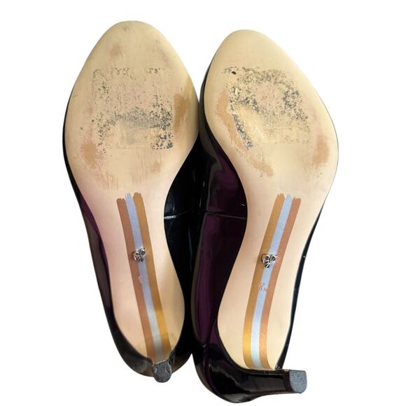 Sam Edelman Black Elise Patent Leather Heels Pumps Size 8.5 - Picture 8 of 8